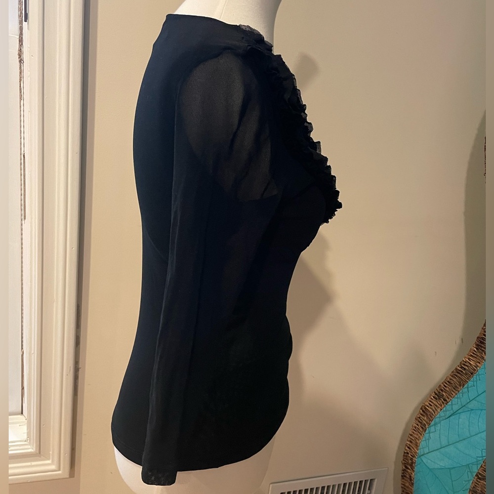 V-Neck Ruffled Blouse - Picture 8 of 10